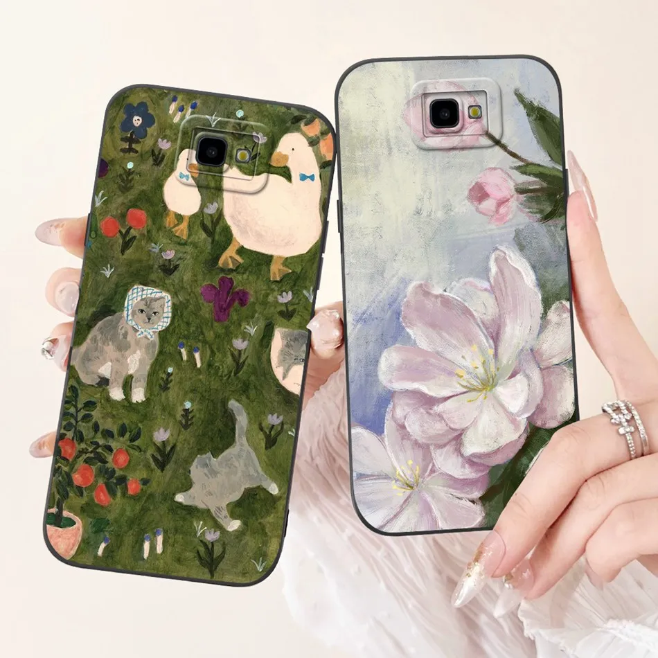 Для Samsung Galaxy J4 + / Core элегантный чехол для телефона с принтом Plus SM-J415F Мягкие