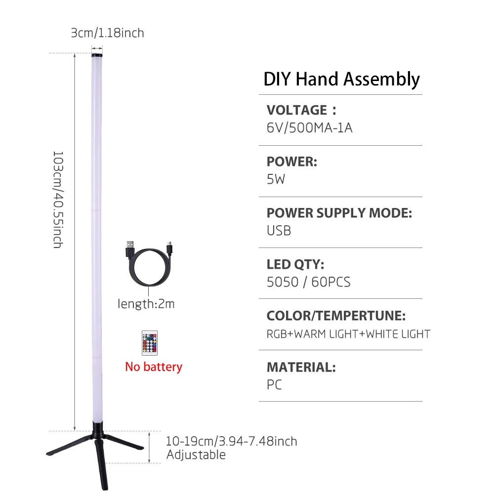 

Умный светодиодный торшер RGB + WW + CW для украшения комнаты, источник питания USB, украшение для скандинавских домов, RGB атмосфера, угловые торшеры