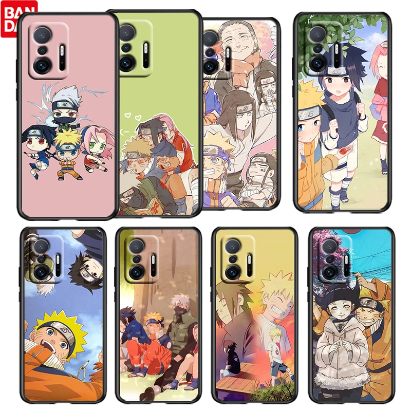 

Hot Anime Naruto Team For Xiaomi 11 11T 10T Note 10 Mi 9T Ultra Pro Lite 5G Funda Silicone TPU Black Phone Case Coque Capa Cover
