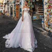 champagne wedding dresses for women 2022 bride gown elegant lace appliques off the shoulder sweetheart ball gowns vestido