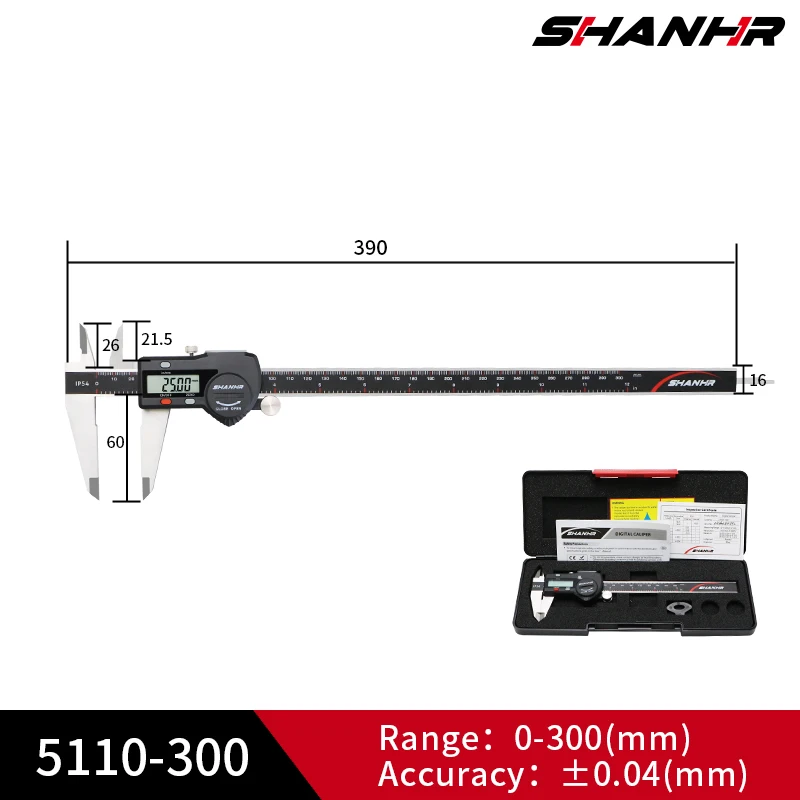 

Цифровой штангенциркуль SHANHR 0-300 мм из нержавеющей стали