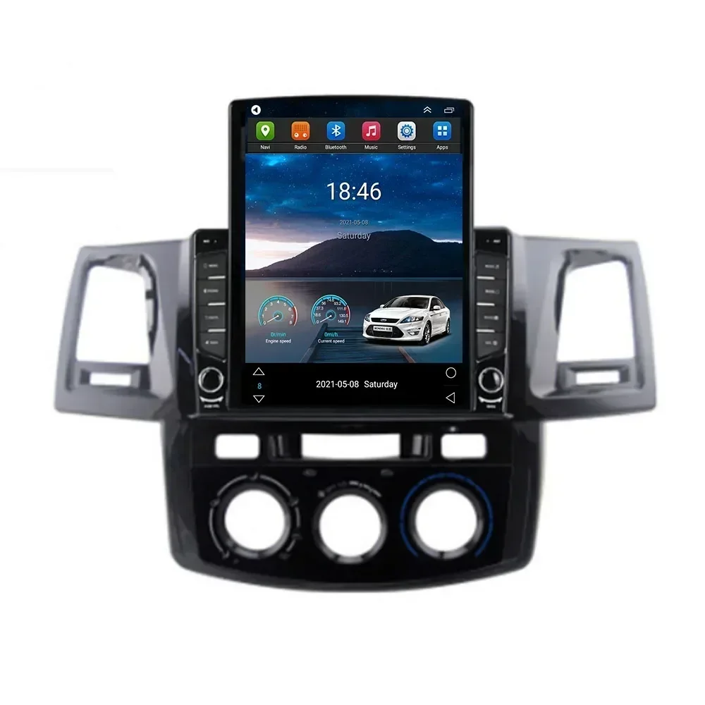 Tesla Screen For TOYOTA FortunerHILUX Revo Vigo Android 13 Car Radio Player GPS Navi Auto Stereo Multimedia Carplay 5G DSP