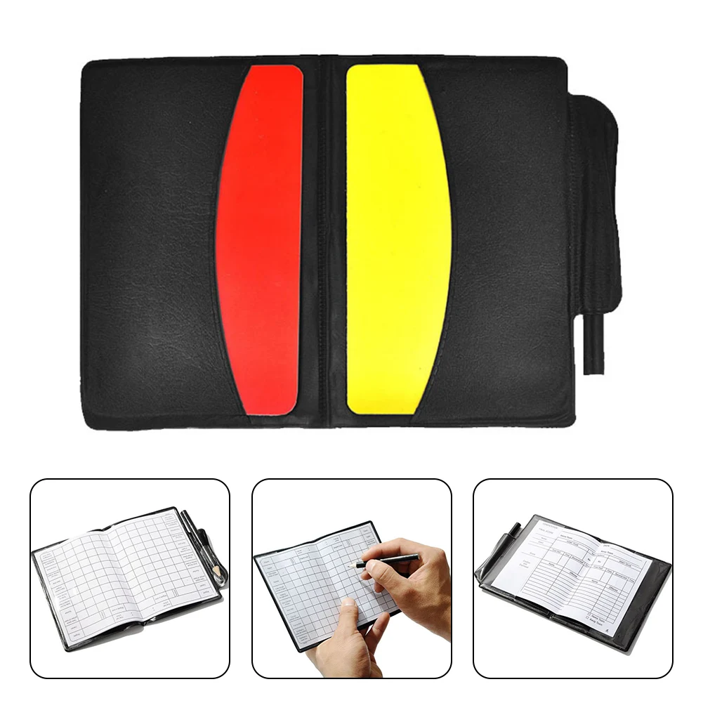 

Soccer Football Referee Wallet Notebook With Red Card And Yellow Card Game Referee Tool Replacement Indoor Accessories