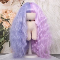 doll wig 16 wave curl for 28cm bjd doll accessories long hair with bangs circumference 15 16 5cm dress up girl diy toy