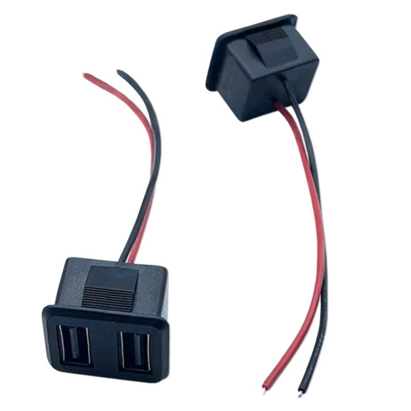 

1 шт., черная двухслойная USB-розетка типа C и гнездовая розетка для зарядки лампы USB, розетка с кабельным разъемом