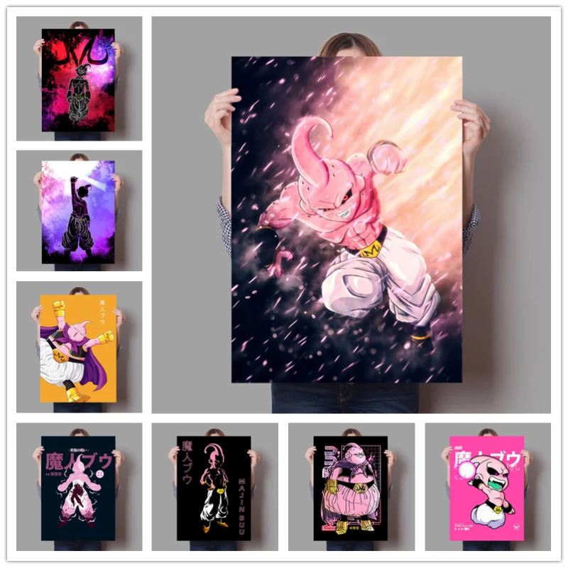 Купи Anime Dragon Ball Majin Buu Villain Role Canvas Classic Poster Painting Bandai No Frame Prints Decor Home Room Picture Wall Art за 371 рублей в магазине AliExpress