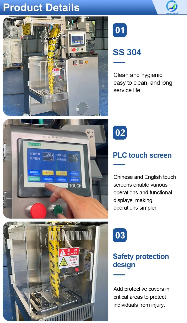 OCEAN Maquina Empaquetadora De Tornillos Автоматическая полиэтиленовая электронная коммерция 3-х