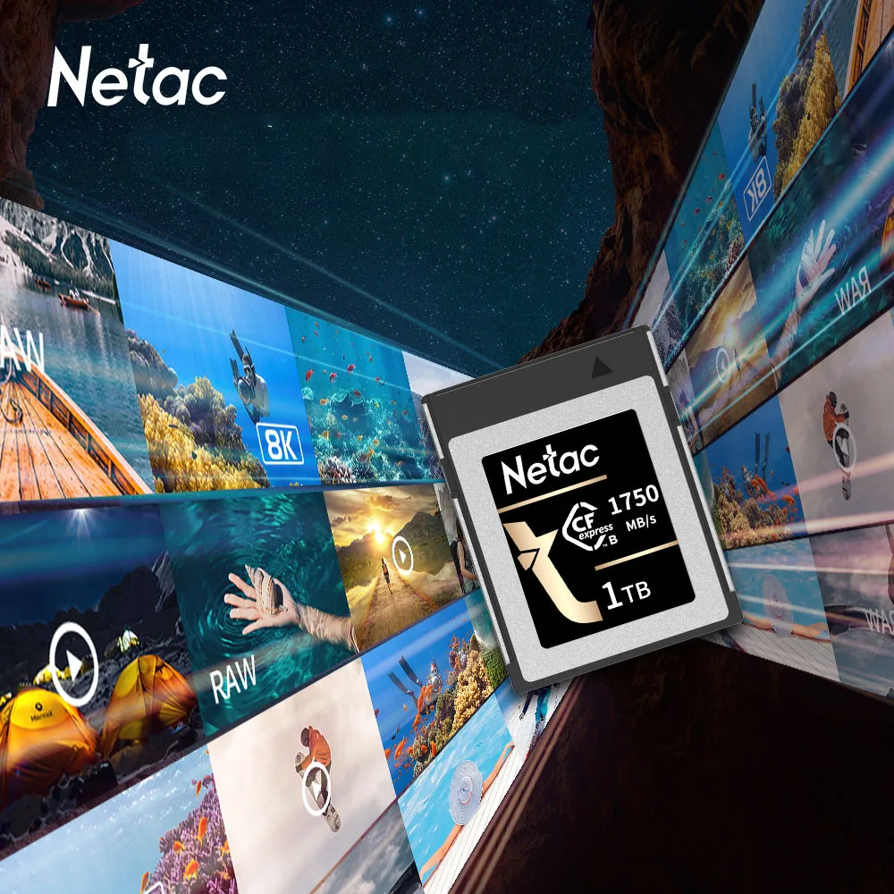 Карта памяти Netac CFexpress тип B 256 ГБ 512 1 ТБ PCIe 3.0X2 карта для цифровой зеркальной камеры