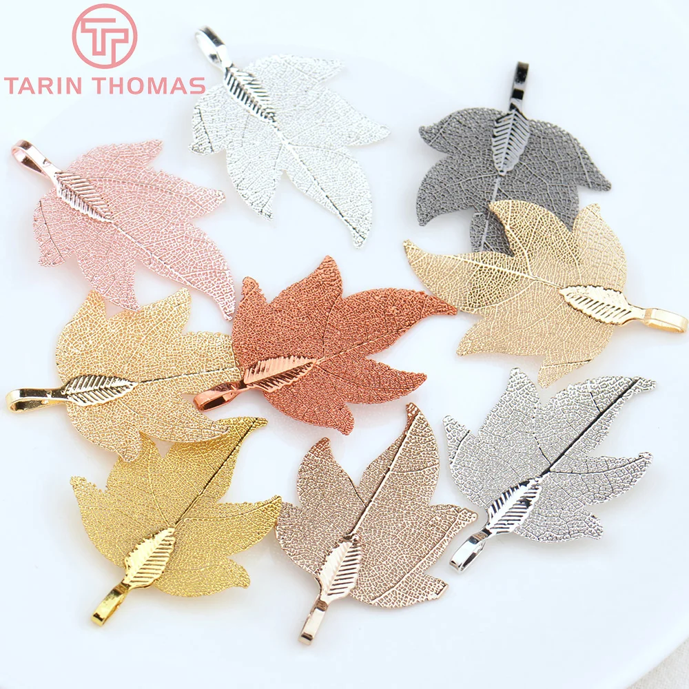 

(4501)4PCS 29x42MM Brass Ture Leaf Leaves Charms Pendants High Quality DIY Jewelry Making Findings wholesale