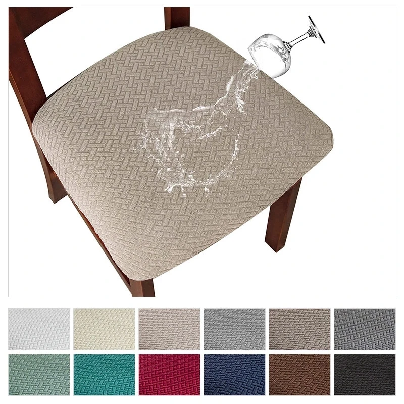 

1/2/4/6 Chair Seat Cover Elastic Chairs Slipcover Cushion Seat Case for Dining Room Kitchen Banquet Removable Fundas Para Sillas