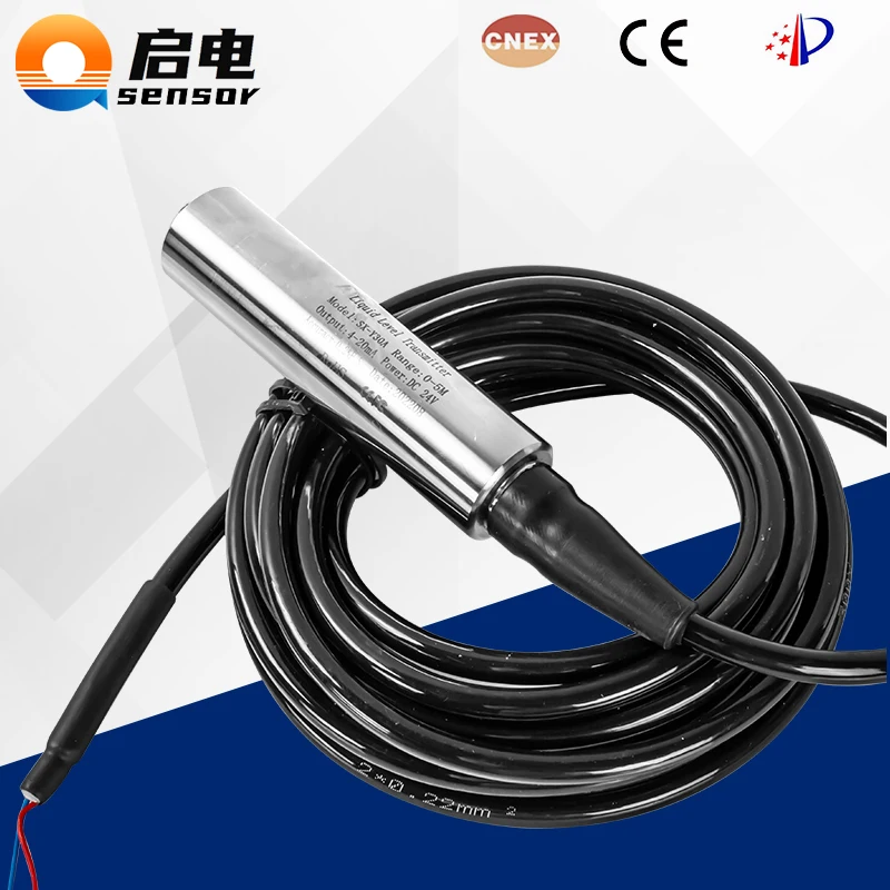 

Water Liquid Level Transmitter 0-5M Cable 4-20mA 0-10V RS485 Level Transducer Measuement Instrument DC24V Supply