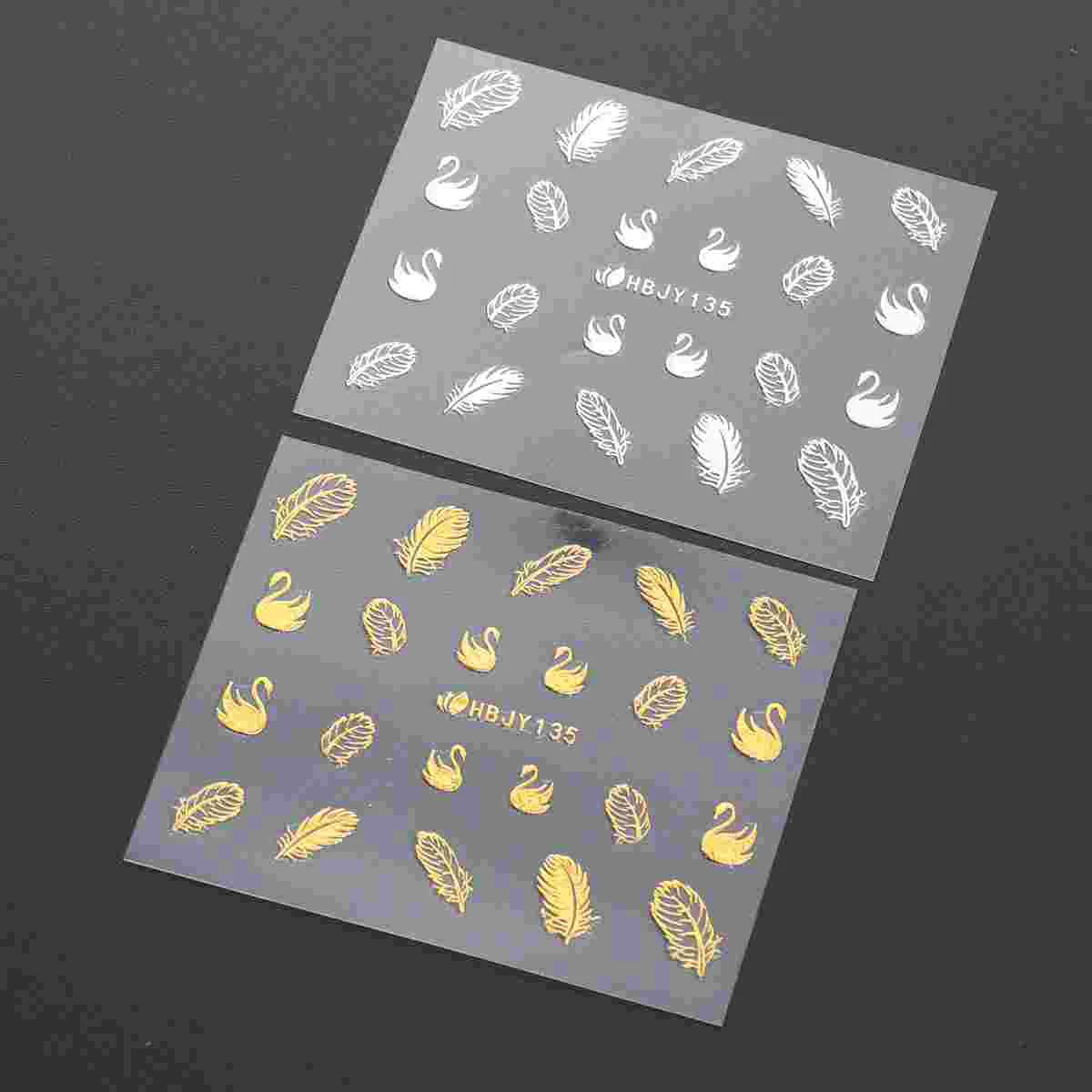 

2 Pcs Decal Stickers Nail Stickers Nail Stickers Manicure Nail Flowe Stickers Nail Stickers DIY Nail Stickers