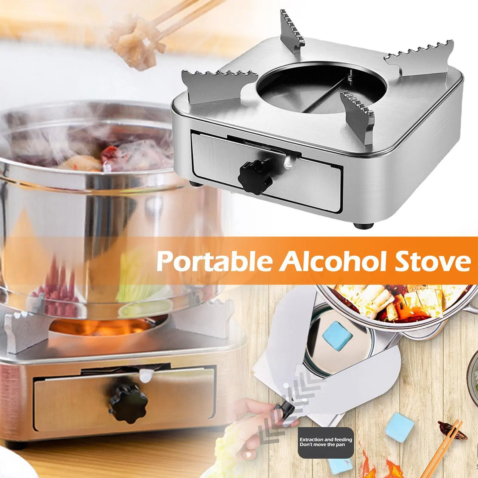 

Outdoor Portable Alcohol Stove Drawer Picnic Household Small Restaurant Fire Mini Boiler Dry Hote Boiler hot