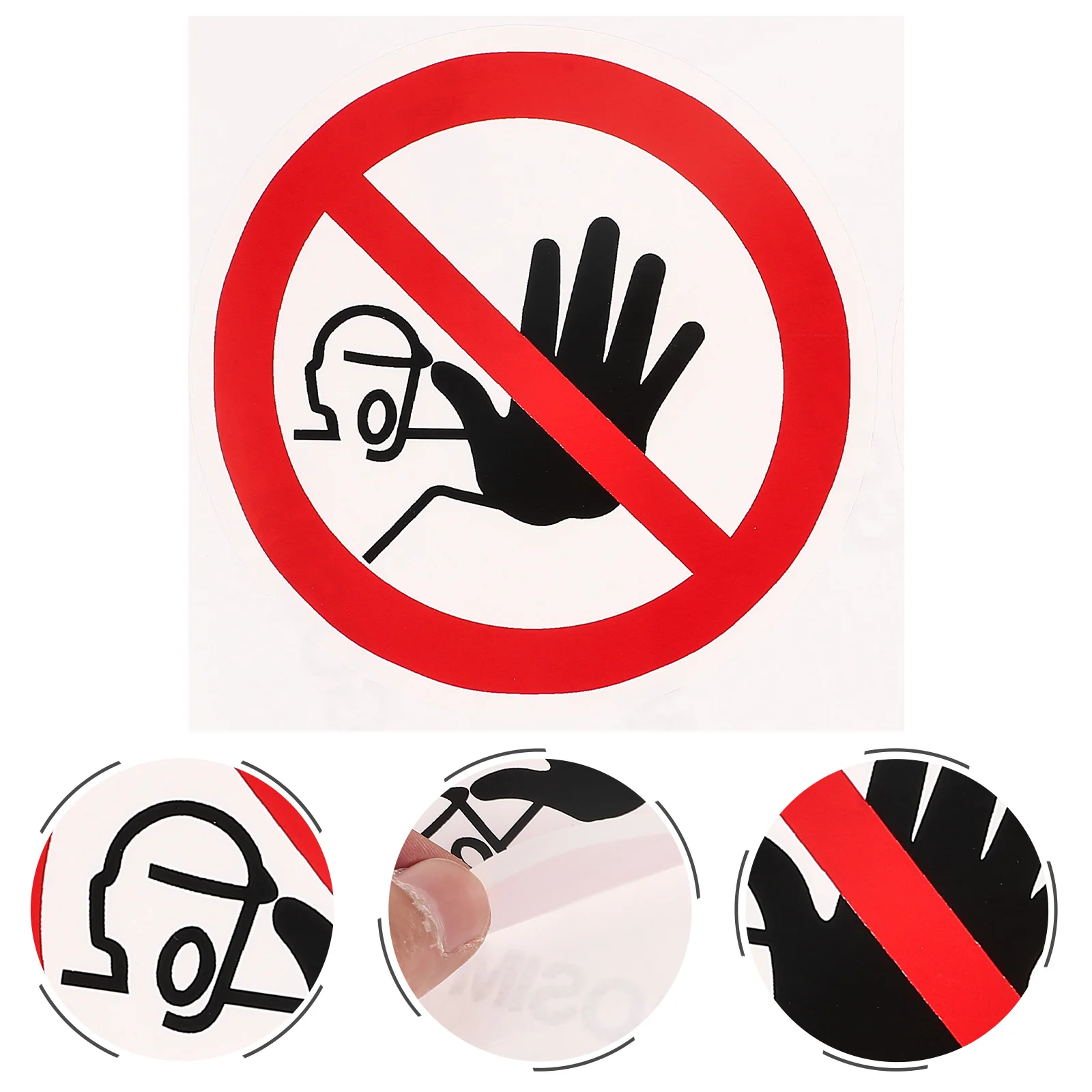 

3pcs Entrance warning Stickers Round Warning Signs Entrance Warning Sign Labels