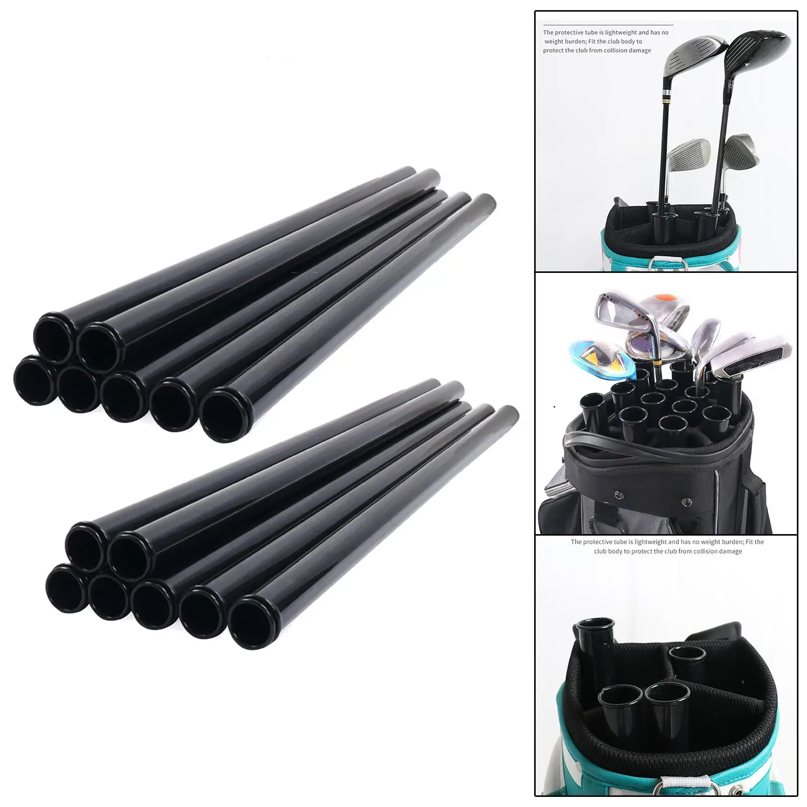 Club Tube Durable Protection Organizer Golf Tubes Dividers Individual Golf Bag Tubes For Training Equipment Gift