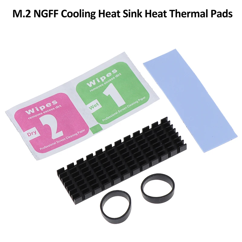 

1Set M.2 NGFF NVMe 2280 PCIE SSD Aluminum Cooling Heat Sink With Thermal Pad