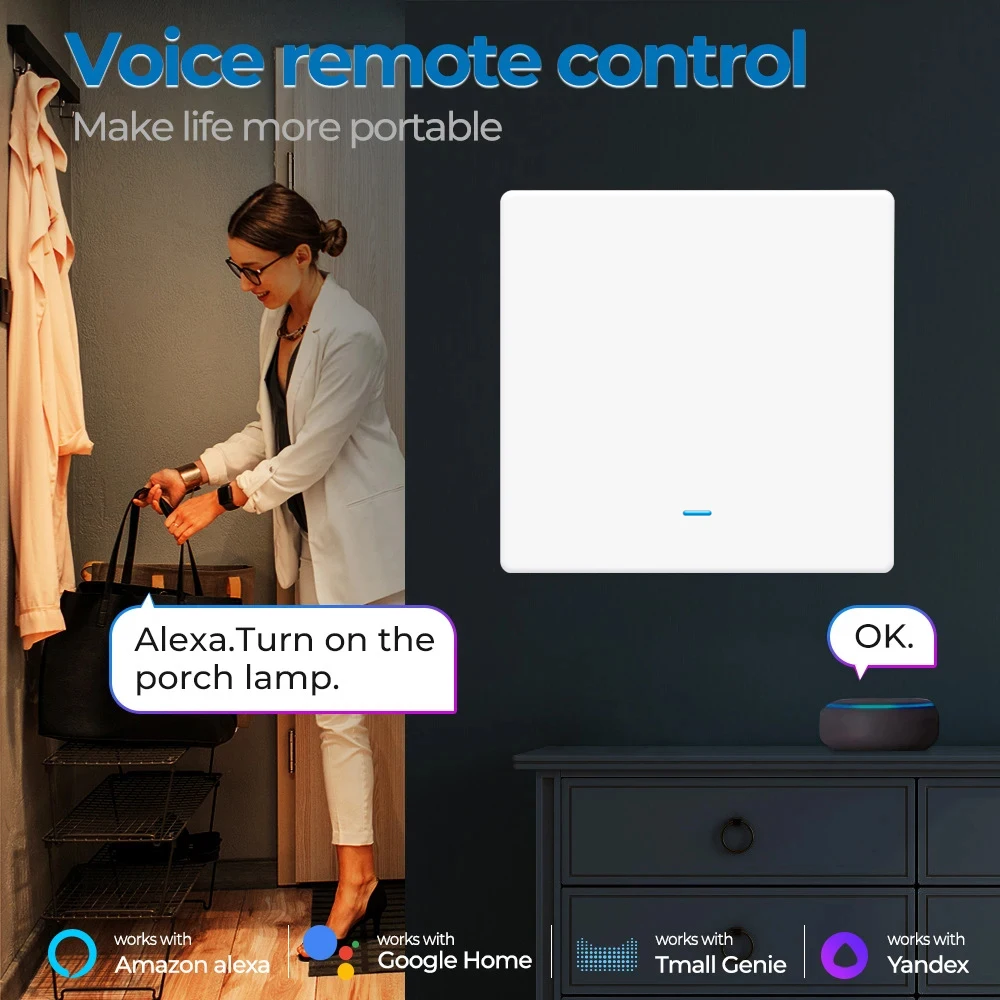 Умный выключатель света Tuya Zigbee EU UK