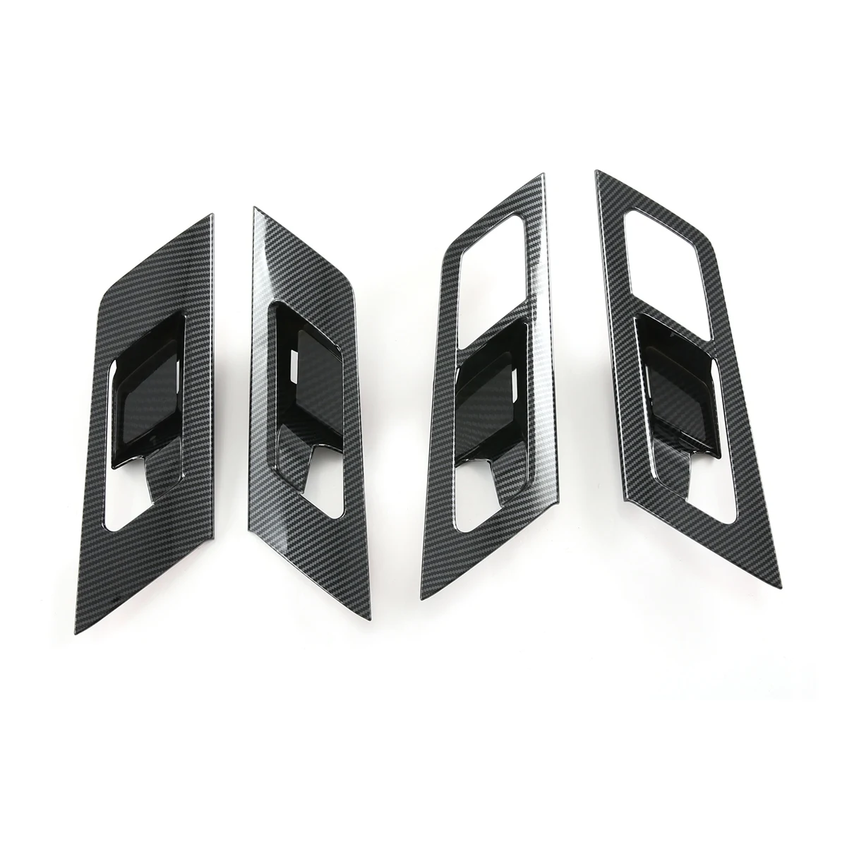 

Car Carbon Fiber ABS Inner Handle Frame Cover Trim Stickers for Mitsubishi AIRTREK