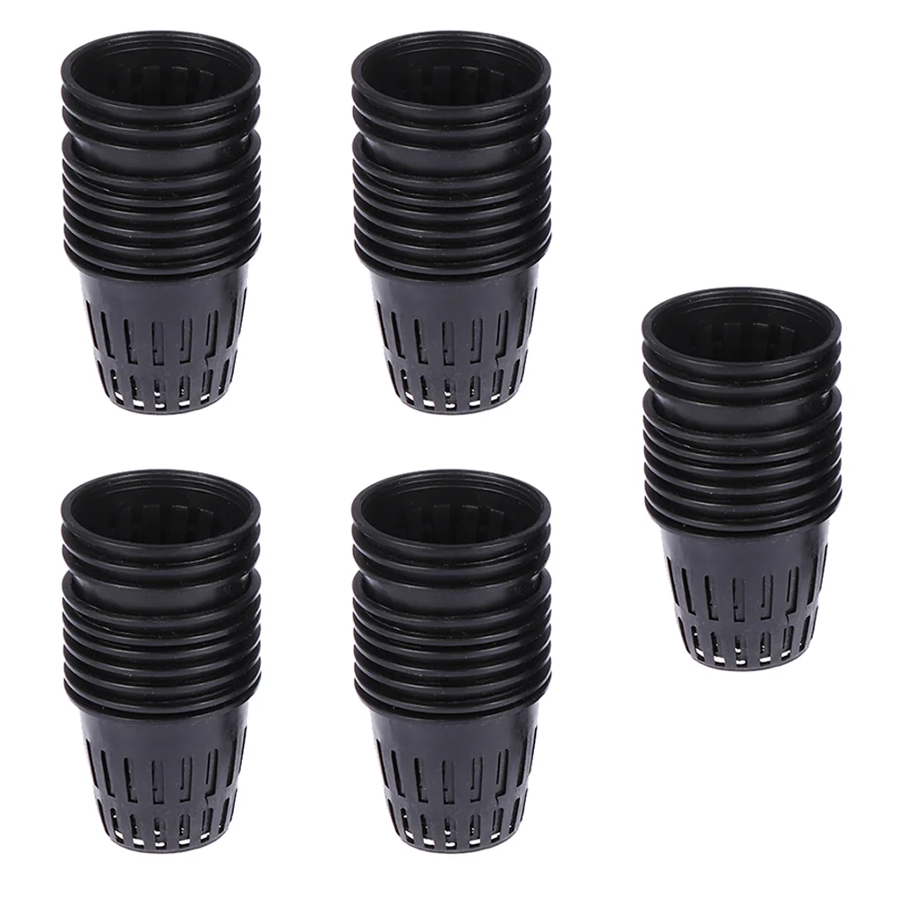 

50 Pcs DIY Net Pot Orchid Planter Filter Pot Hydroponic Planter Hydroponic Plastic Basin Flowerpot Nursery Pots