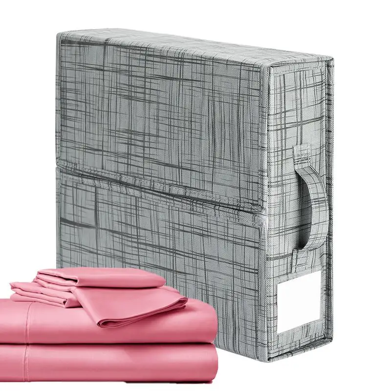 

Bed Sheet Organizer Linen Closet Organizers And Storage Foldable Bedding Organizer Linen Fabric Storage Bins for Beds Blankets
