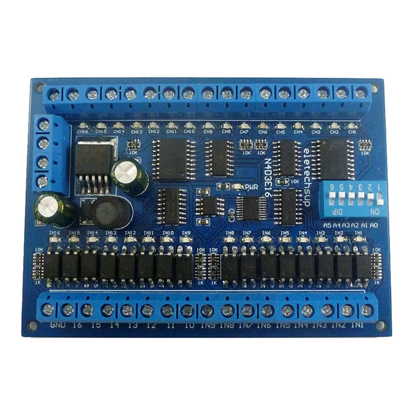 DC 12V 24V 16 In Out RS485 дистанционный коммутатор PLC IO Плата расширения Modbus RTU
