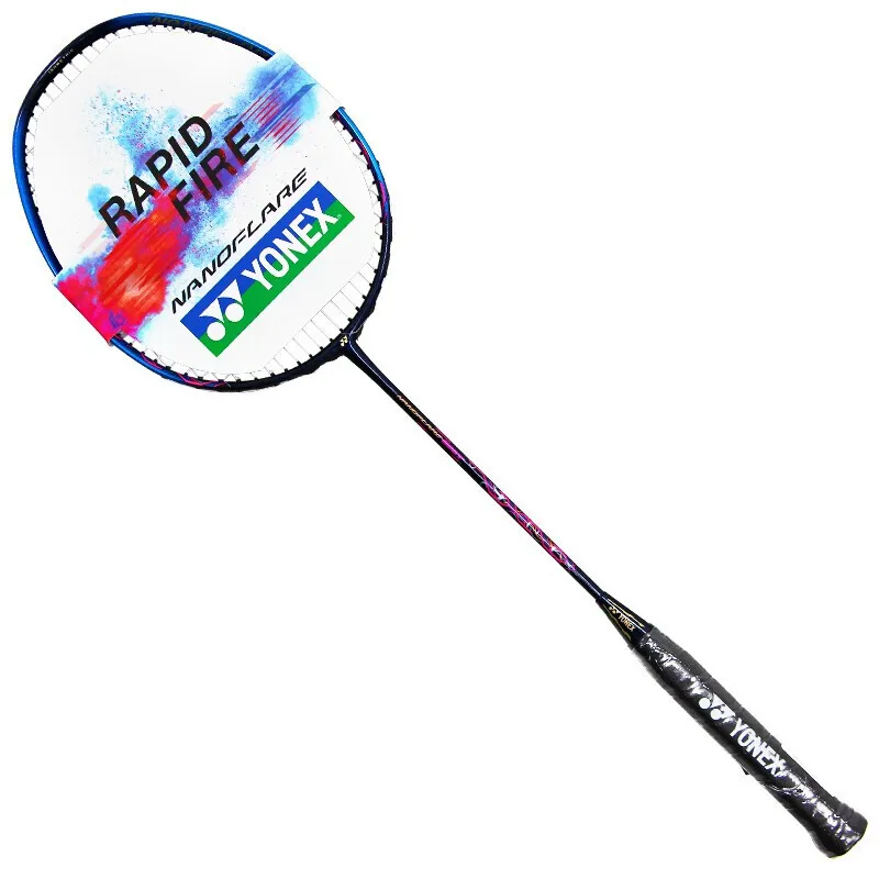 

YONEX Badminton Racquet 5U All Carbon Sonic Speed Flash Attack Fast Light NF-680 Ice Cobalt Blue Thread BG65 Thread