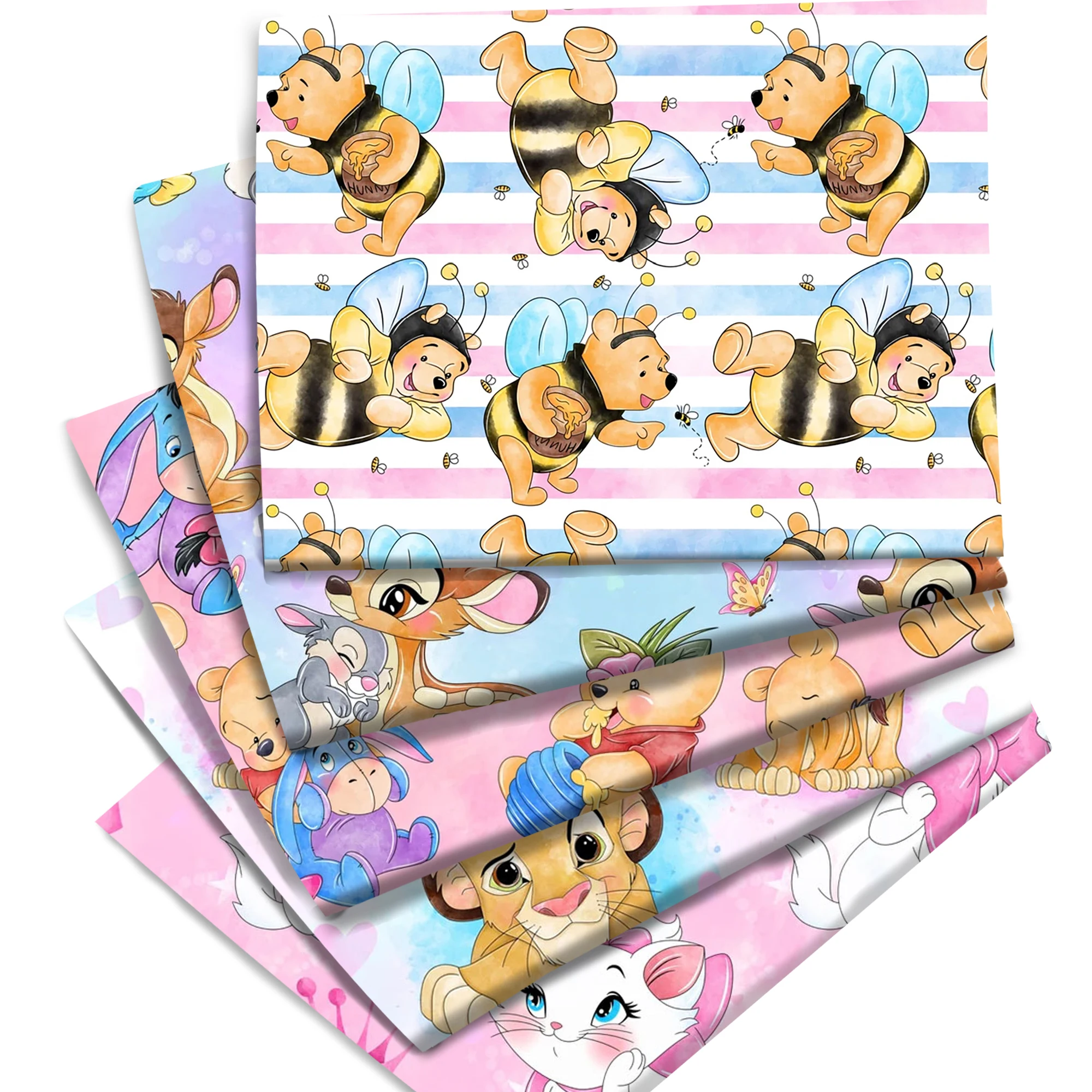 Ткань из хлопка с принтом Король Лев