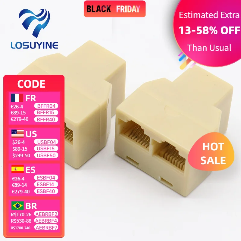 

Двойной разветвитель RJ45, разъем CAT5 CAT6, сетевой модульный разветвитель локальной сети 8P8C, контактный кабель для пк и ноутбука