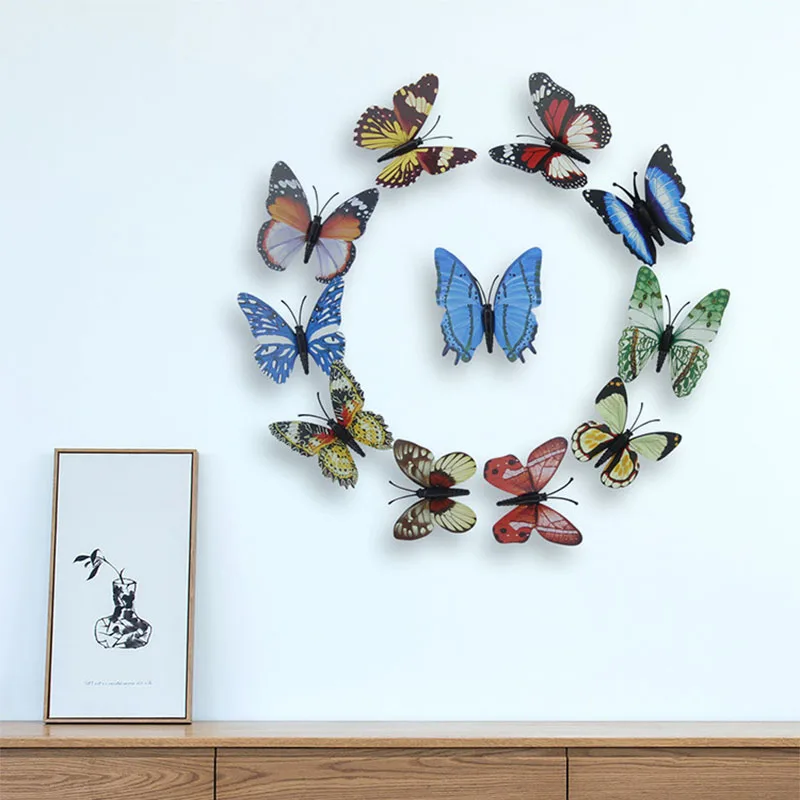 12 штук 8 см светящихся смешанных цветов бабочки новые продукты супер доступные