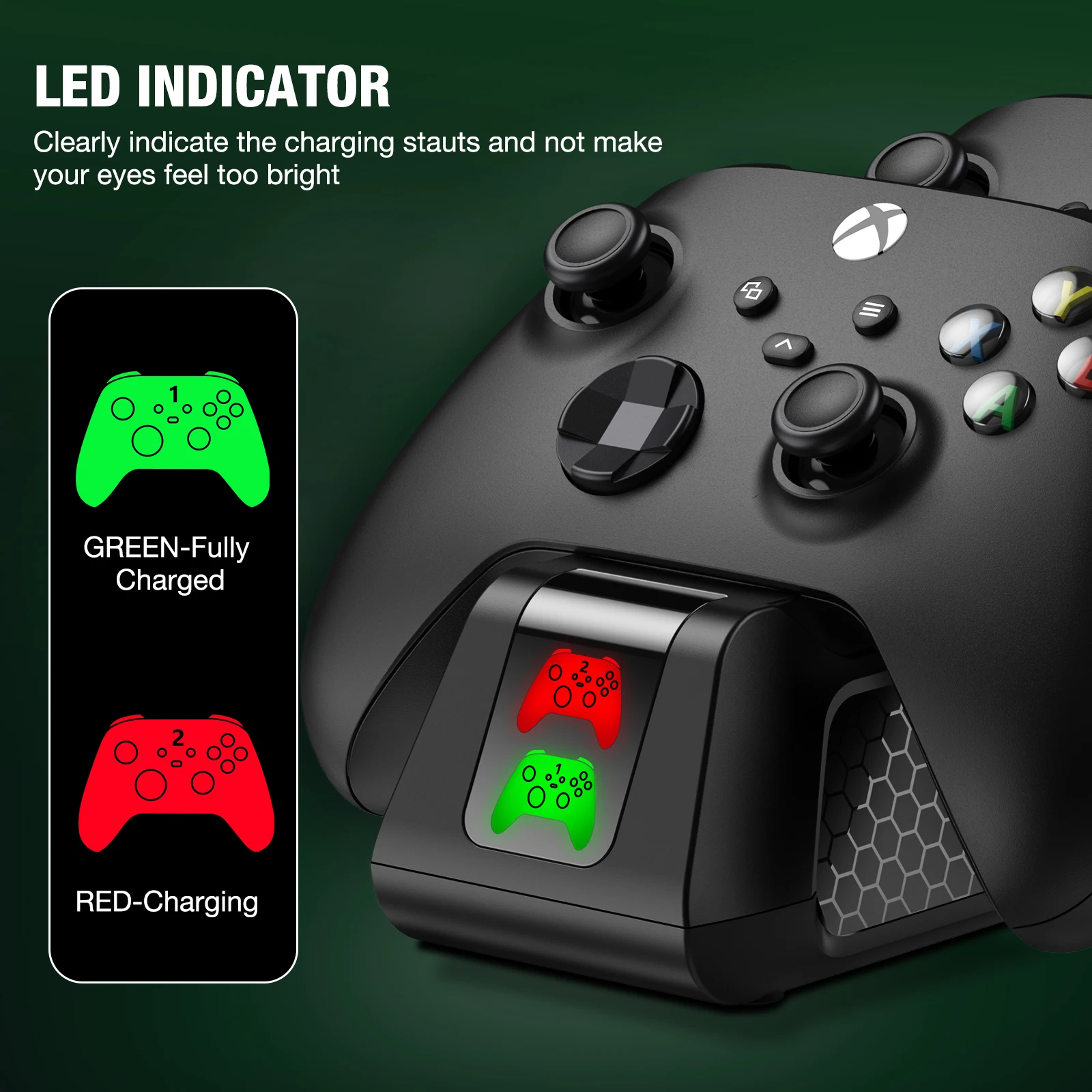 Зарядная док-станция типа C для контроллера Xbox серии X/S/Xbox One S/X/Xbox + 2