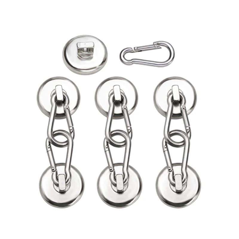 

Super Strong Neodymium Magnet N35 NdFeB Magnet Carabiner Magnetic Hook Fishing Salvage Magnets Rare Earth Magnet Suction Cup