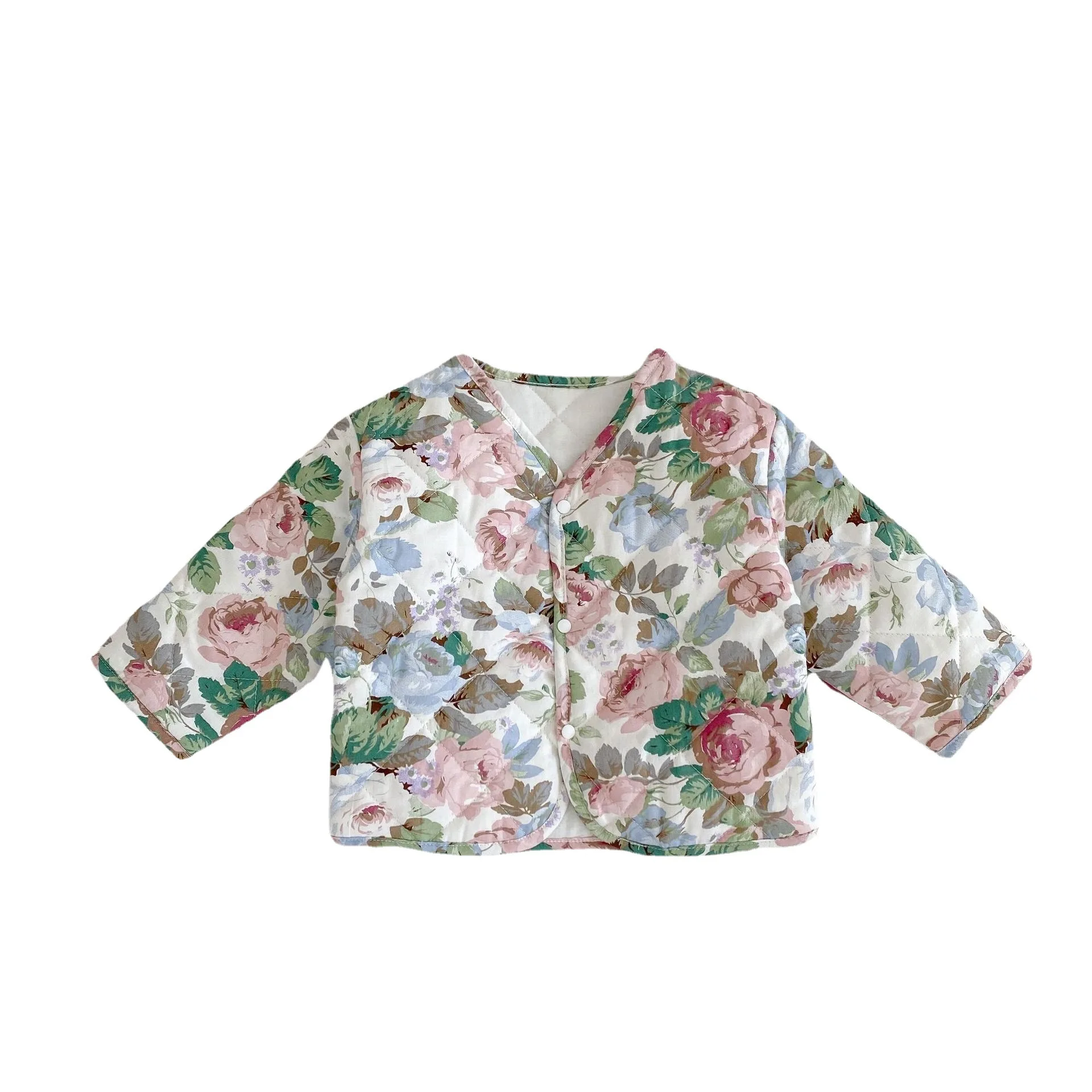 

Criscky Children's Cotton Floral Coats Thicken Warm Clothes Baby Girls Single Breasted Jacket Toddler Kids Girls Winter Outwear