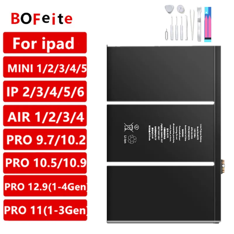 

2023 Original New Tablet Battery For Apple iPad iPad 5 Air iPad 6 Air 2 Mini 1 2 3 4 5 Pro 9.7 10.5 12.9 Batteries