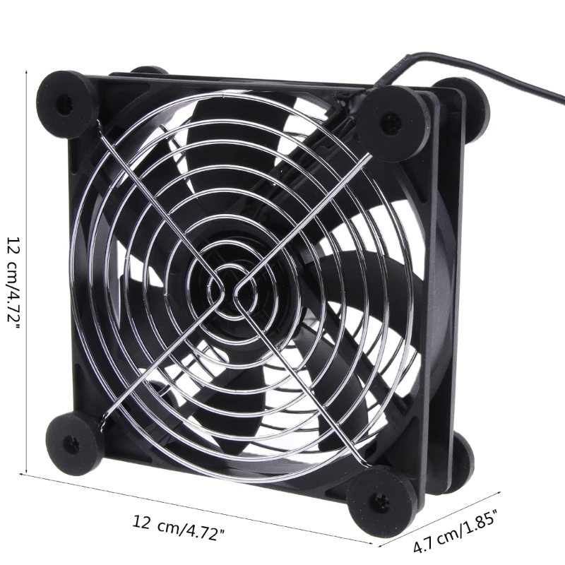 120mm 5V USB Fans, 1500RPM Big Airflow Fan Cooling for Router TV Box Computer images - 6