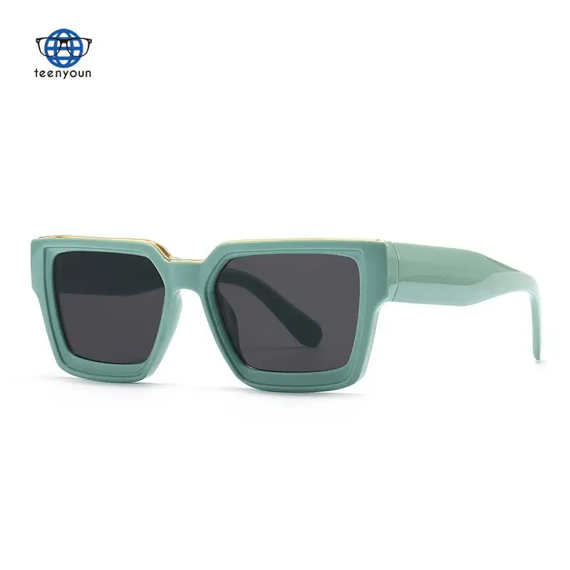 

Teenyoun 2022 Eyewear Eyebrow Decorative Sunglasses Modern Charm Narrow Frame Square Glasses Eyewear Sun Glasses