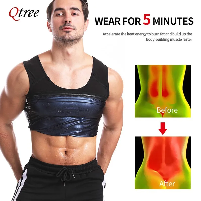 Sweat Sauna Vest Neoprene Vest Mens Body Shaper Modeling Fat Burning Shirt Slimming Belt Sweat Sauna Weight Loss Waist Trainers
