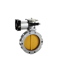 high efficient pneumatic aluminum butterfly valve for cement powder use