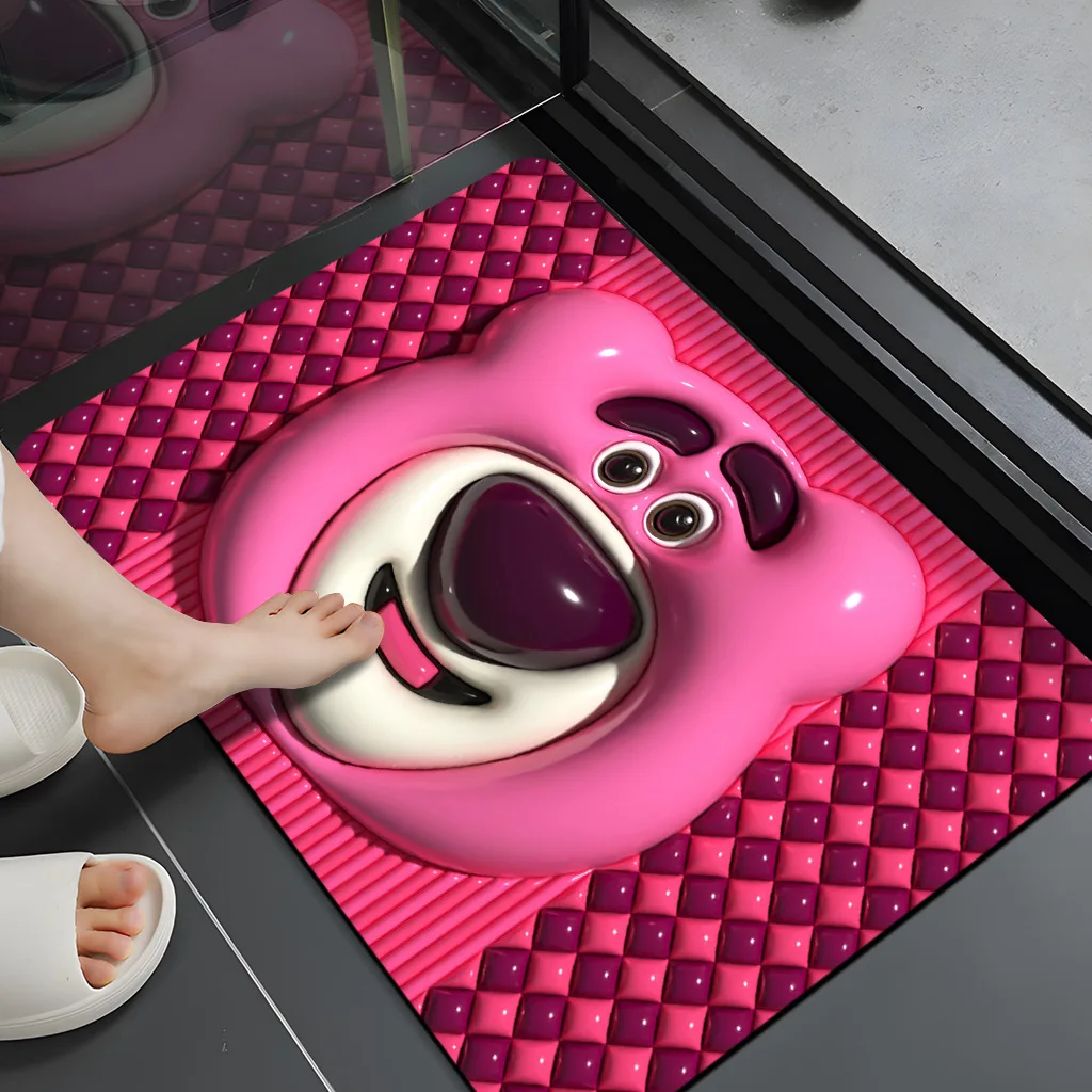 Симпатичный мультяшный коврик Lotos грязеотталкивающий напольный с диатомом