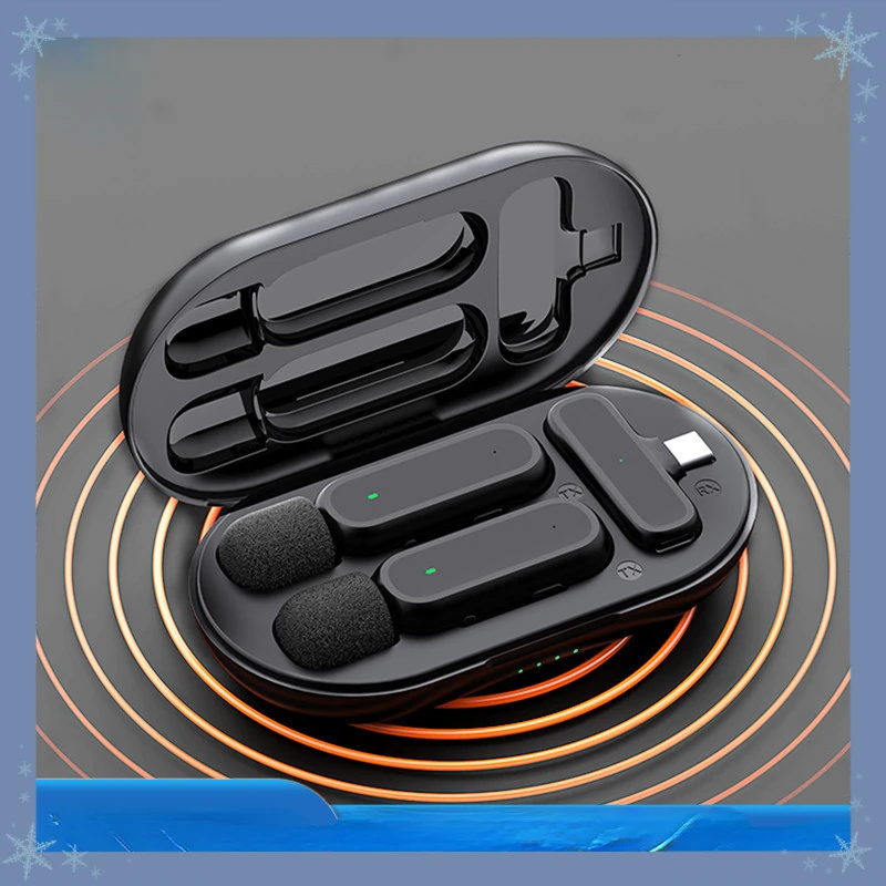 

NEW Lavalier Microphone With Charging Pin Recording Mini Mic for iPhone Android Live Broadcast Phone Lapel Microfonoe