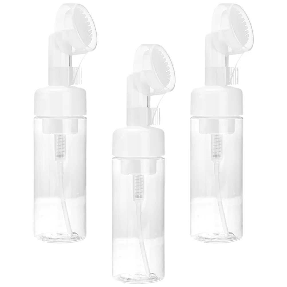 

3pcs Foaming Bottle Press Pump Bottle Foaming Storage Container with Brush Head