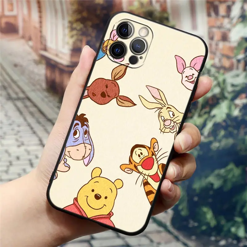 Фото Чехол для телефона с Винни-Пухом, Пиглетом и Тигром для iPhone 17, 16, 15, 14, 13, 12 Mini, 11 Pro Max, 16 Plus, 17 Pro, 17E, 17 Air, 16E, 7 №5