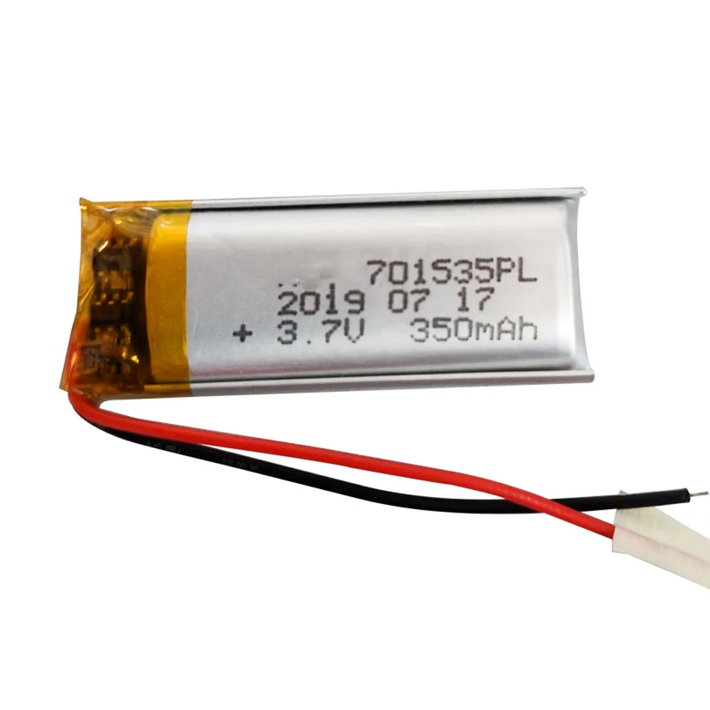 

2/5/10/20 Pcs 3.7V 350mAh 701535 Lithium Polymer Ion Battery 2.0mm JST Connector