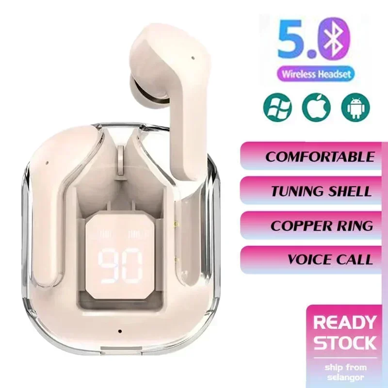 T2 Беспроводные мини-наушники со светодиодной подсветкой цифровой дисплей