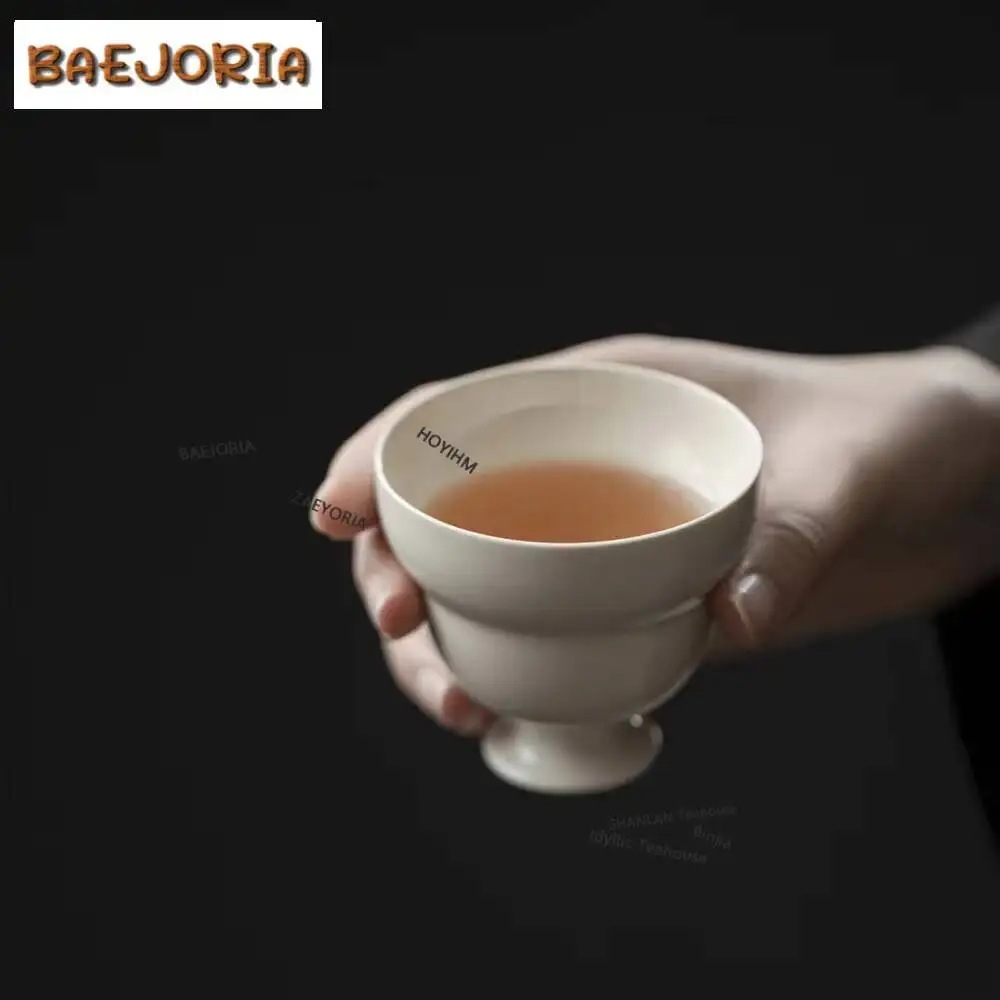 Фото Ретро-чашка для чая из керамики с деревянной ручкой, высокая, для домашнего использования, в форме тыквы, для чая Чжань, кружка для чая Кунг-фу, набор для чаепития №1