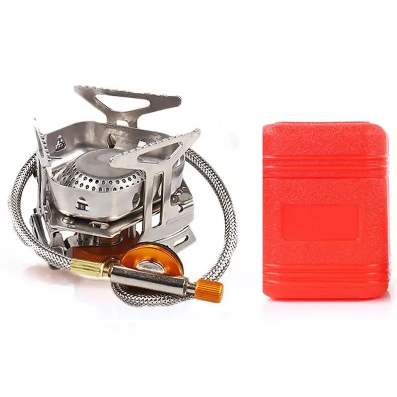 

Portable Camping Stove Burner Portable Backpacking Stove With Fuels Canister Adapter 3500W Backpacking Stove Portable Windproof