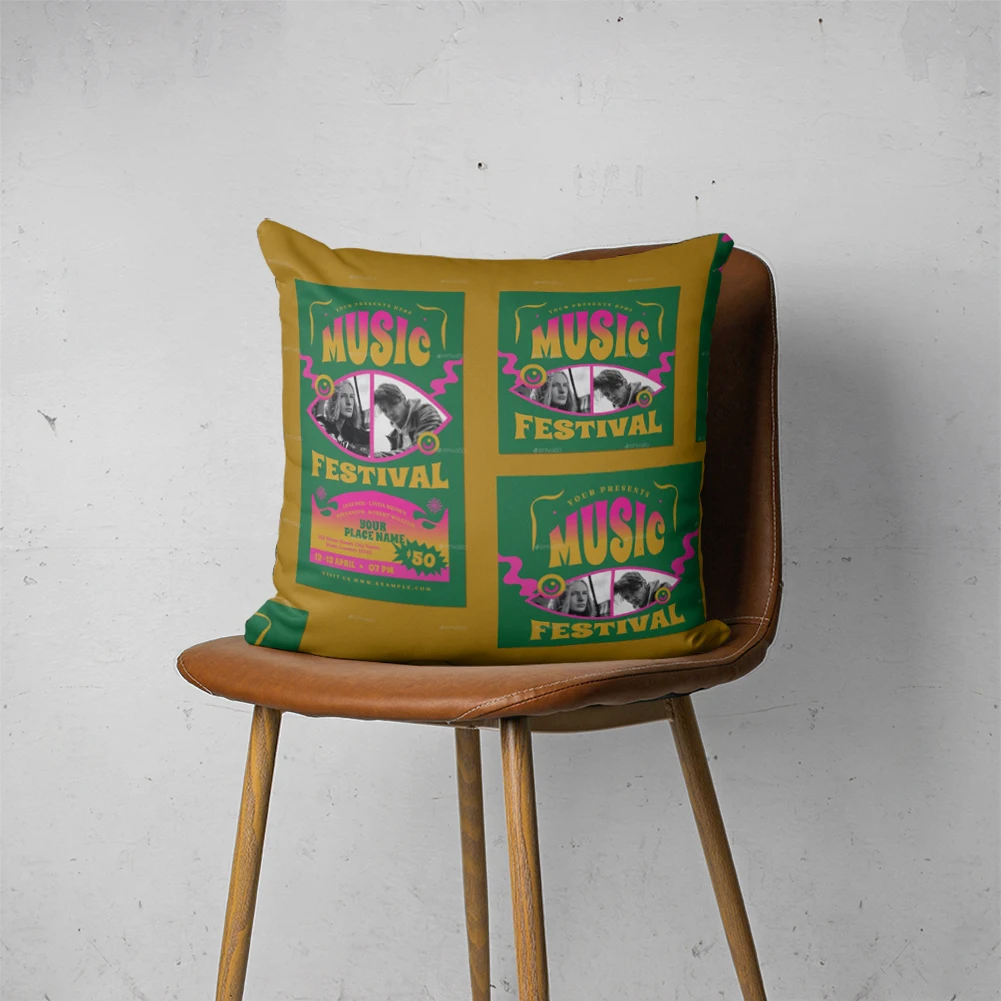 

PSYCHEDELIC PILLOW 120 Customizable Bedroom Bed Sofa Hotel Car Lumbar Pillow Fashion Decorative Cover