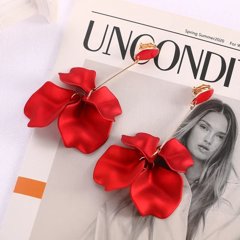 Длинные акриловые серьги-клипсы JIOFREE