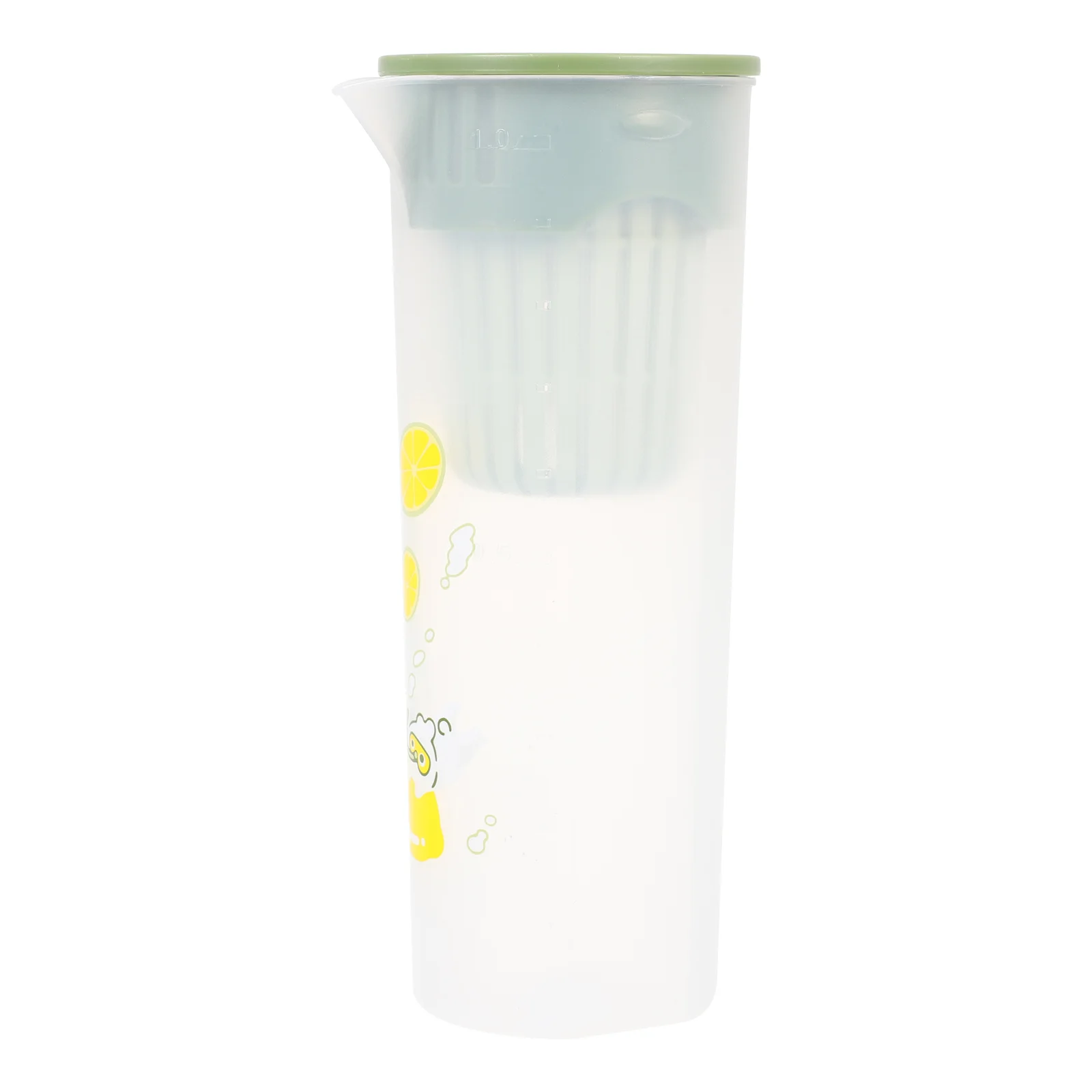 

Pitcher Water Jug Juice Lid Carafe Tea Cold Beverage Jar Plastic Kettle Hot Lemonade Dispenser Iced Clear Serving Glass Fridge