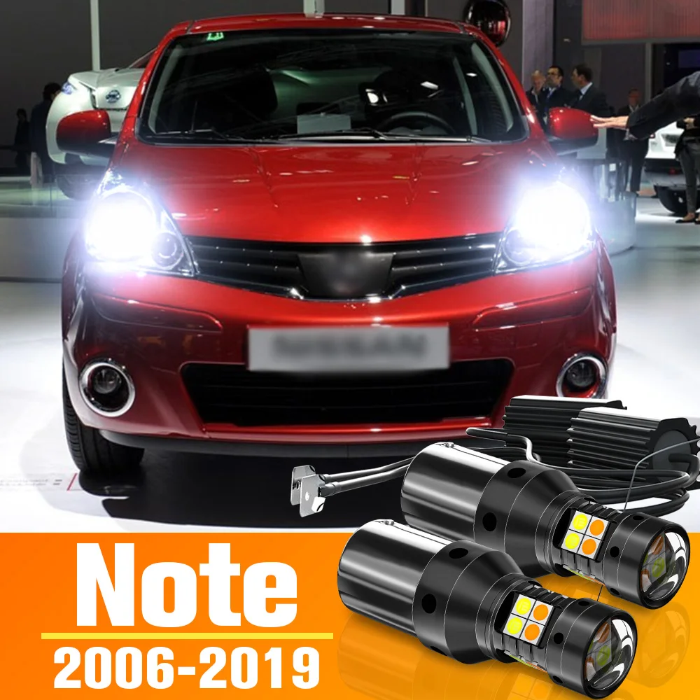 

2pcs Dual Mode LED Turn Signal+Daytime Running Light DRL Accessories For Nissan Note E11 E12 2006-2019 2009 2010 2011 2012 2013