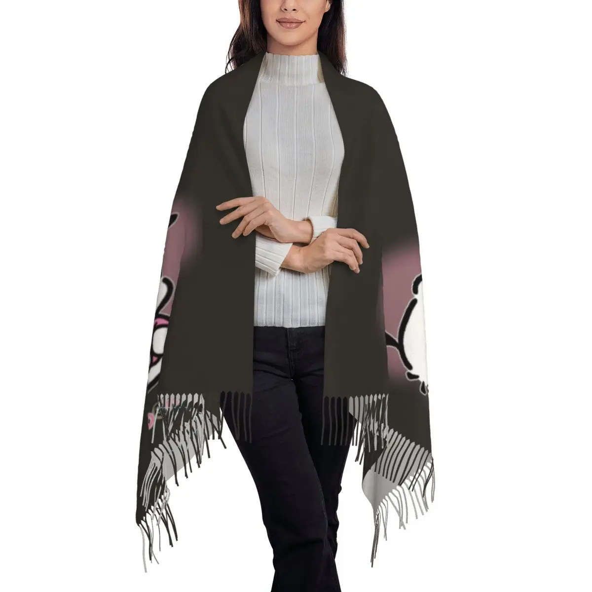 Шарф унисекс с мультяшным принтом